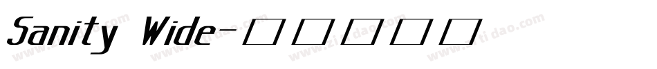 Sanity Wide字体转换